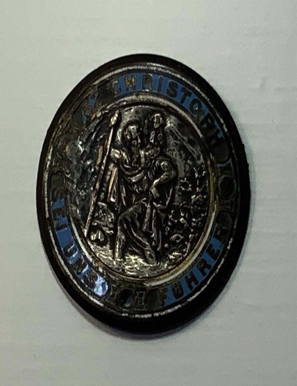 San Cristoforo plaque. Dimensions 5.6 cm x 5.6 cm