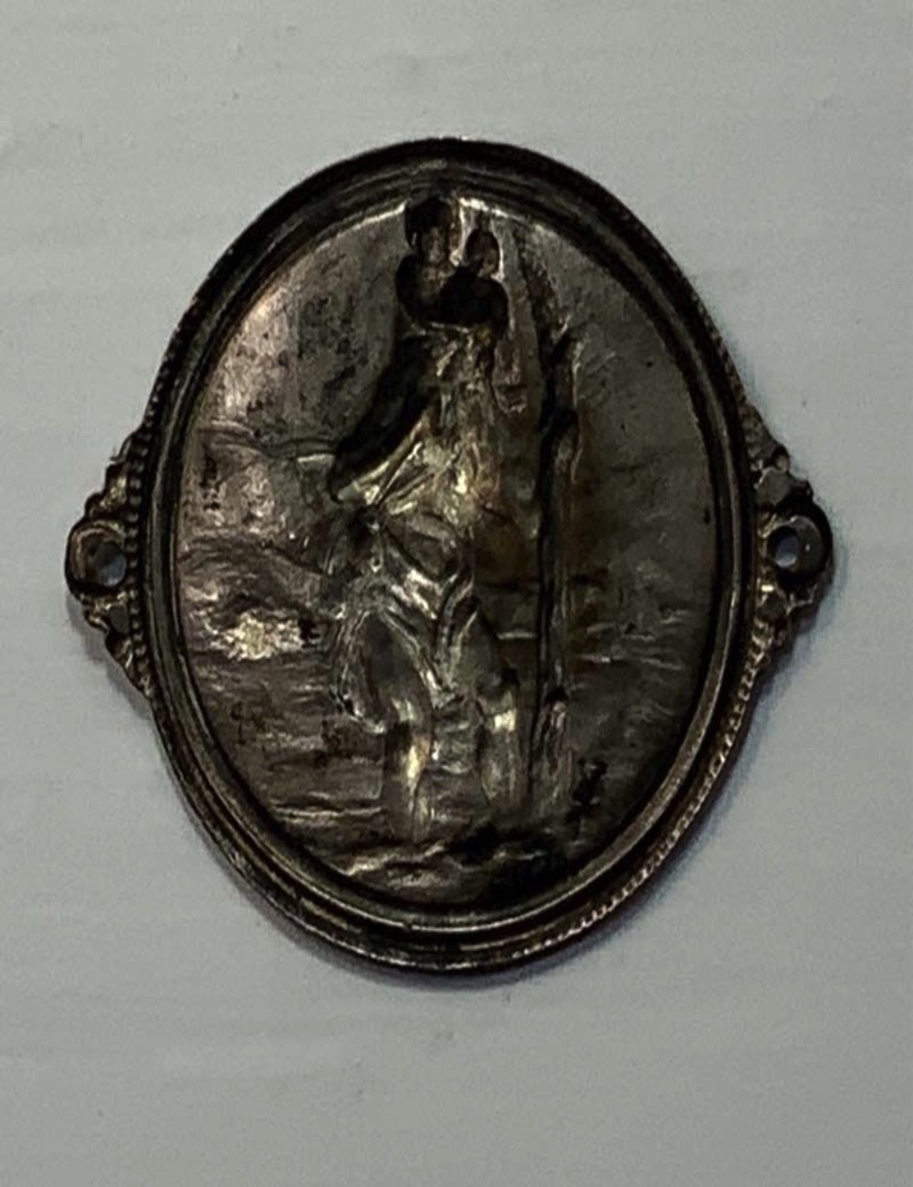 Placca San Cristoforo. Dimensioni 5cm x 4cm
