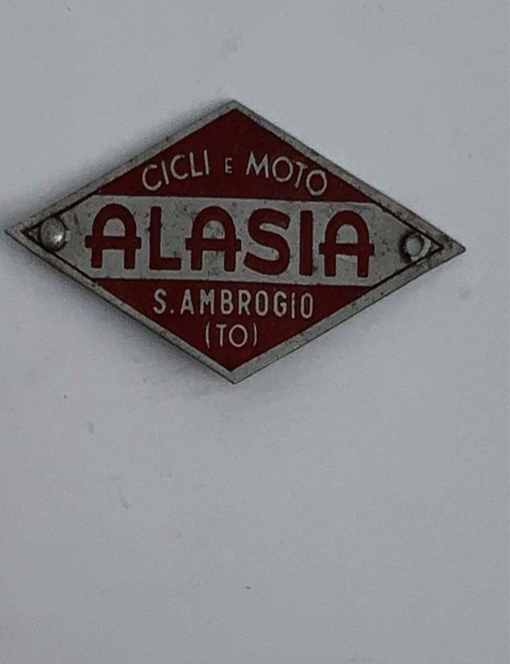 Targhetta concessionario Cicli e Moto Alasia