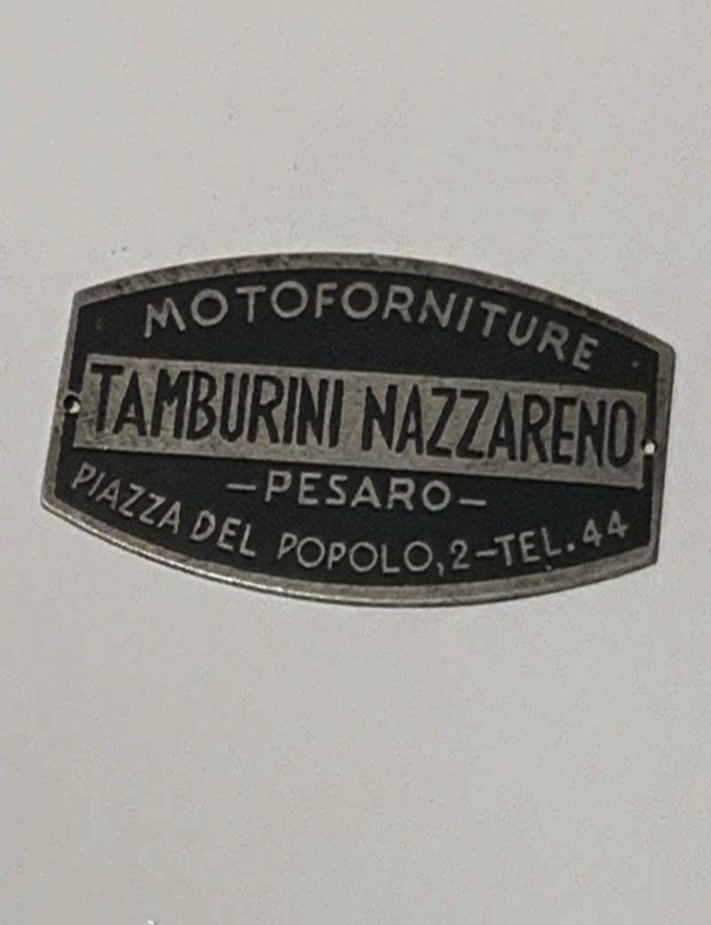 Targhetta concessionario  Tamburini Nazzareno