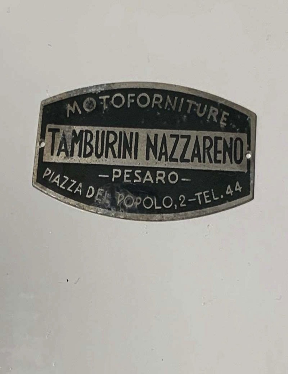 Targhetta concessionario Tamburini Nazzareno