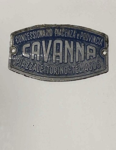 Cavanna dealer plate