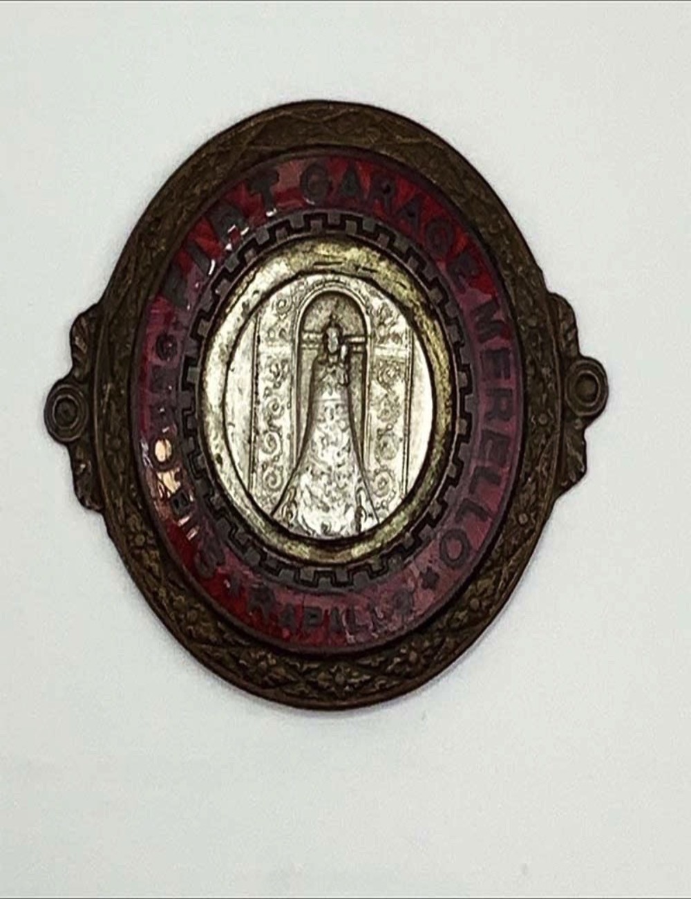 San Cristoforo plaque. Dimensions 4,8cm x 5,7cm