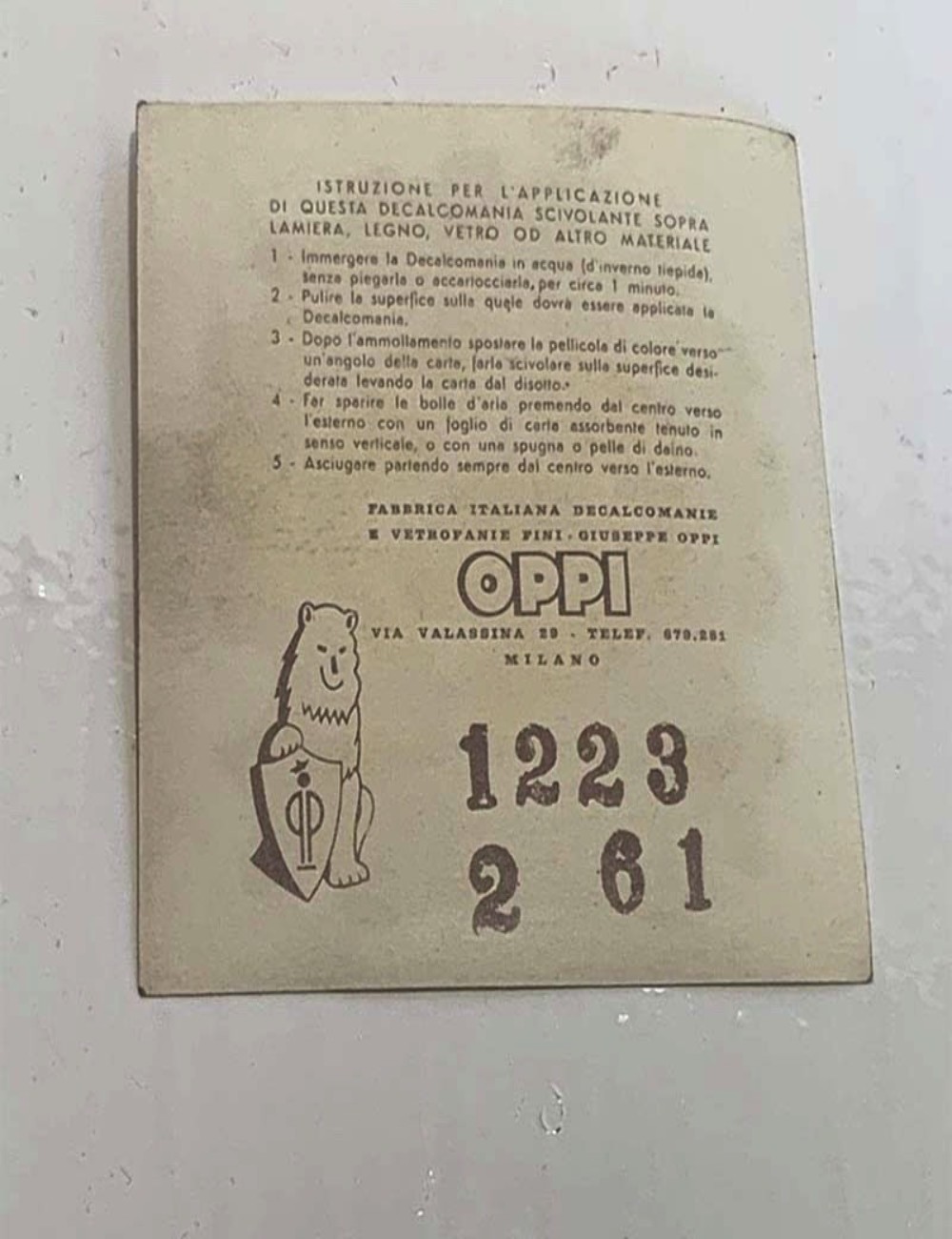 Decal Vespa club Italia-Legneano