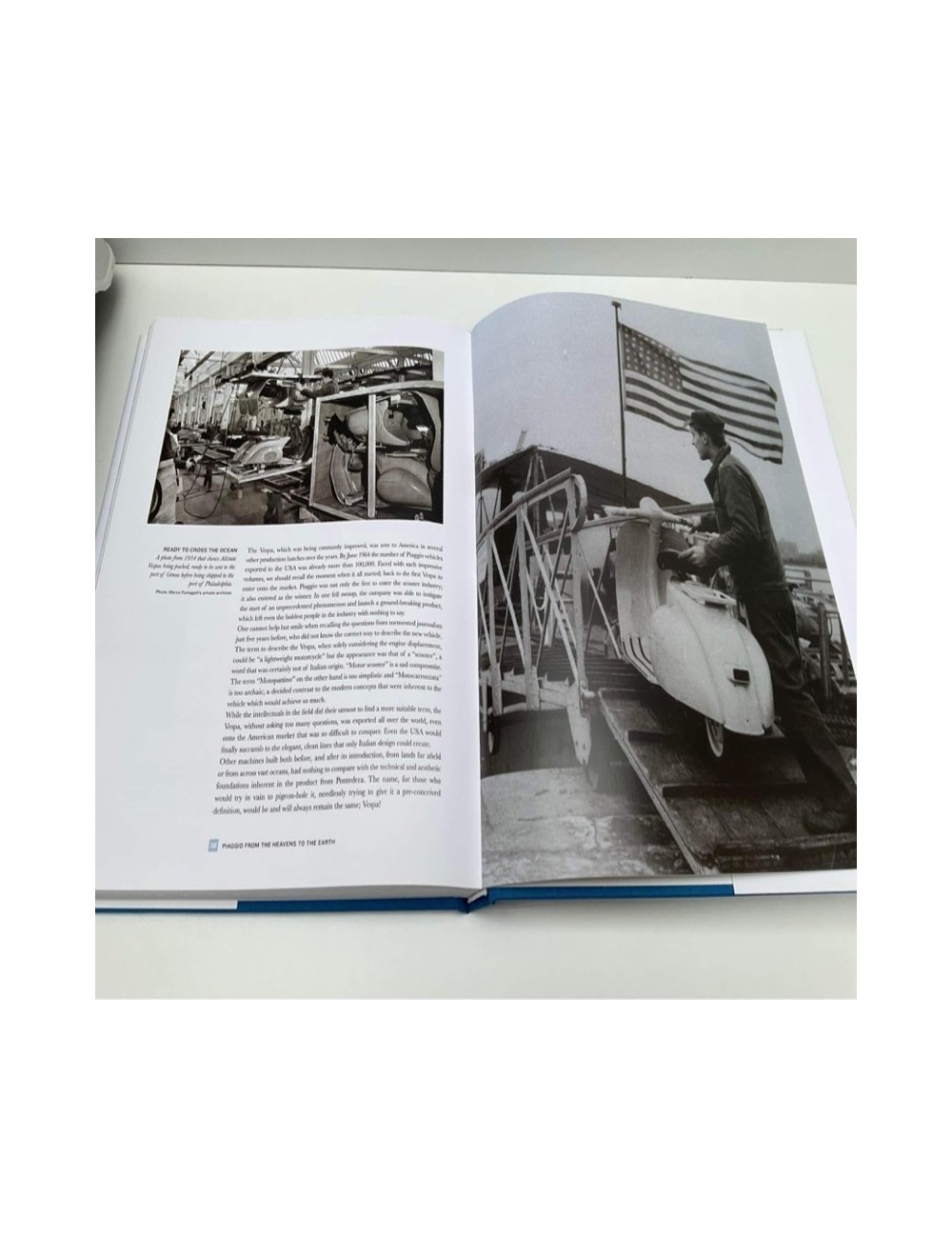 Libro Piaggio From The Heavens To The Earth, autore Paolo Zanon, versione inglese.  255 pagine, stampa su carta di alta qualità.