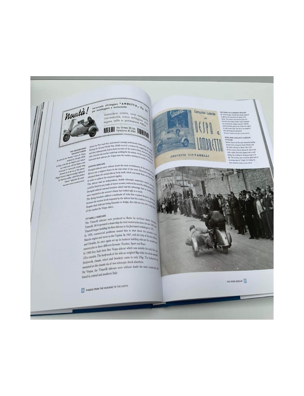 Libro Piaggio From The Heavens To The Earth, autore Paolo Zanon, versione inglese.  255 pagine, stampa su carta di alta qualità.