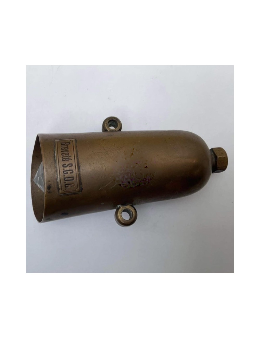 Luce supplementare 12 cm. Gemma in vetro, supporto in ottone