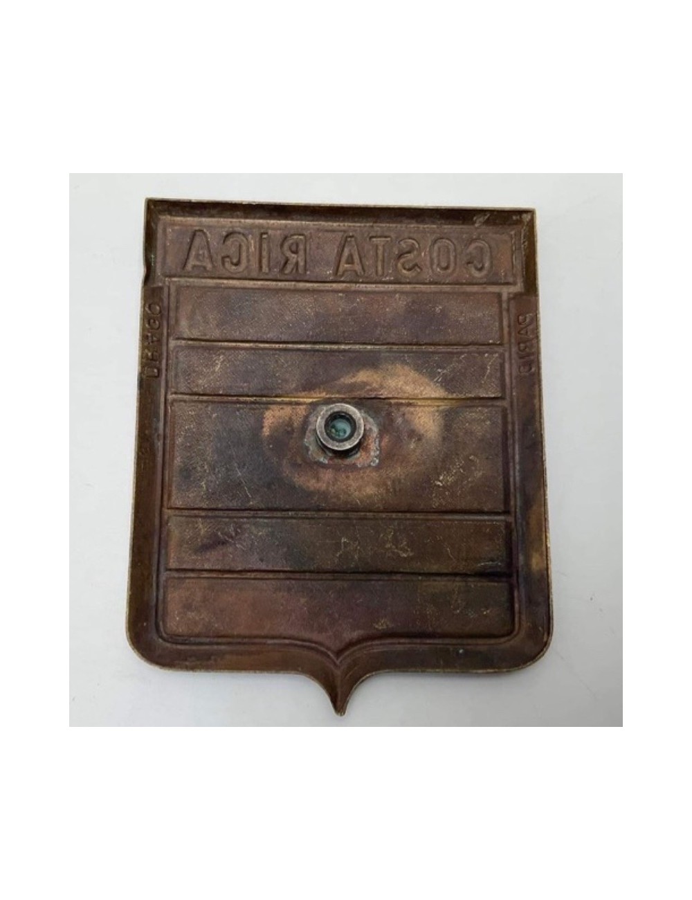 Placca Costa Rica. Dimensioni : 7 cm x 6 cm