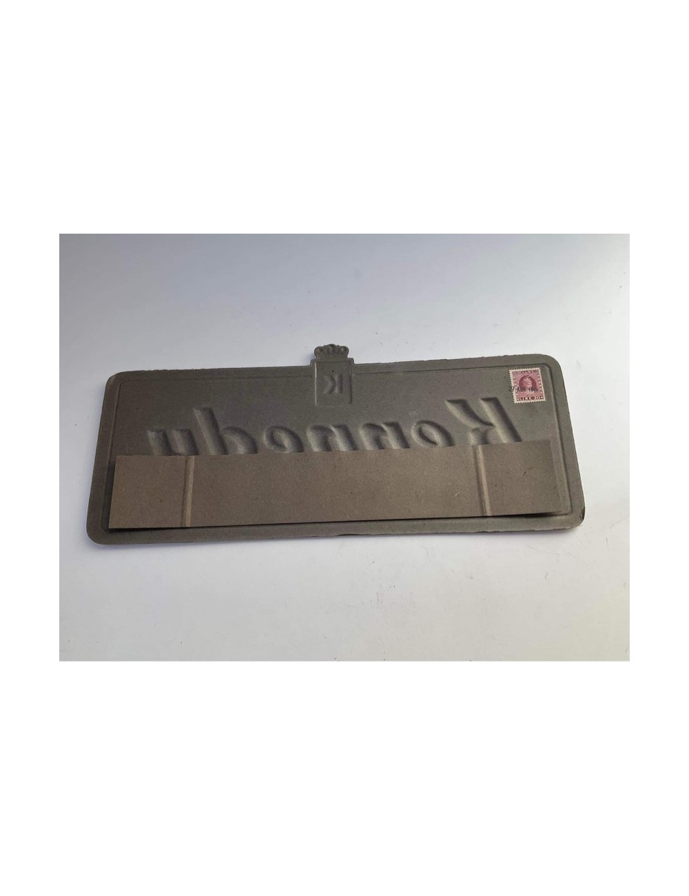 Cartone pubblicitario Kennedy-Elettrodomestici. Dimensioni : 30 cm x 13 cm