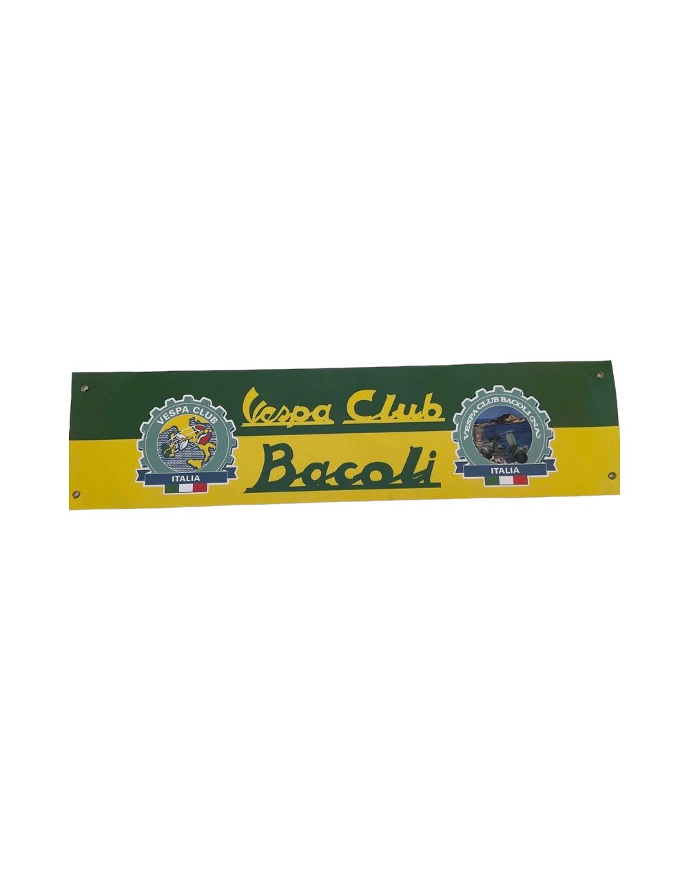 Striscione Vespa Club Bacoli. Dimensioni: 57 cm x 14 cm