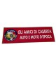 Striscione gli amici di Caserta auto e moto d'epoca. Dimensioni : 47 cm x 15 cm