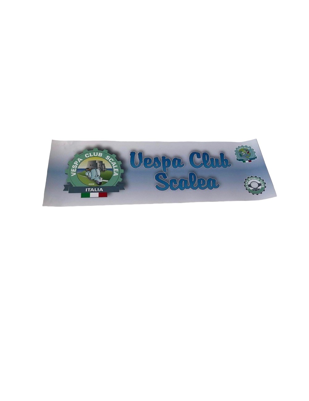 Striscione Vespa Club Scalea. Dimensioni : 44 cm x 15 cm