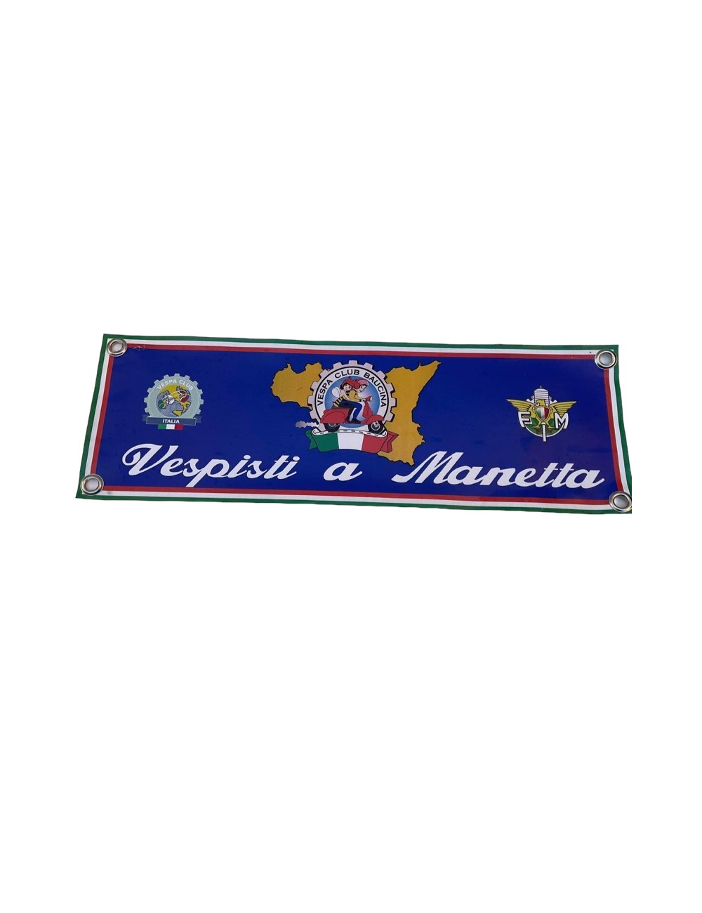 Fascia Vespa Club Baucina. Dimensioni: 54 cm x 18 cm