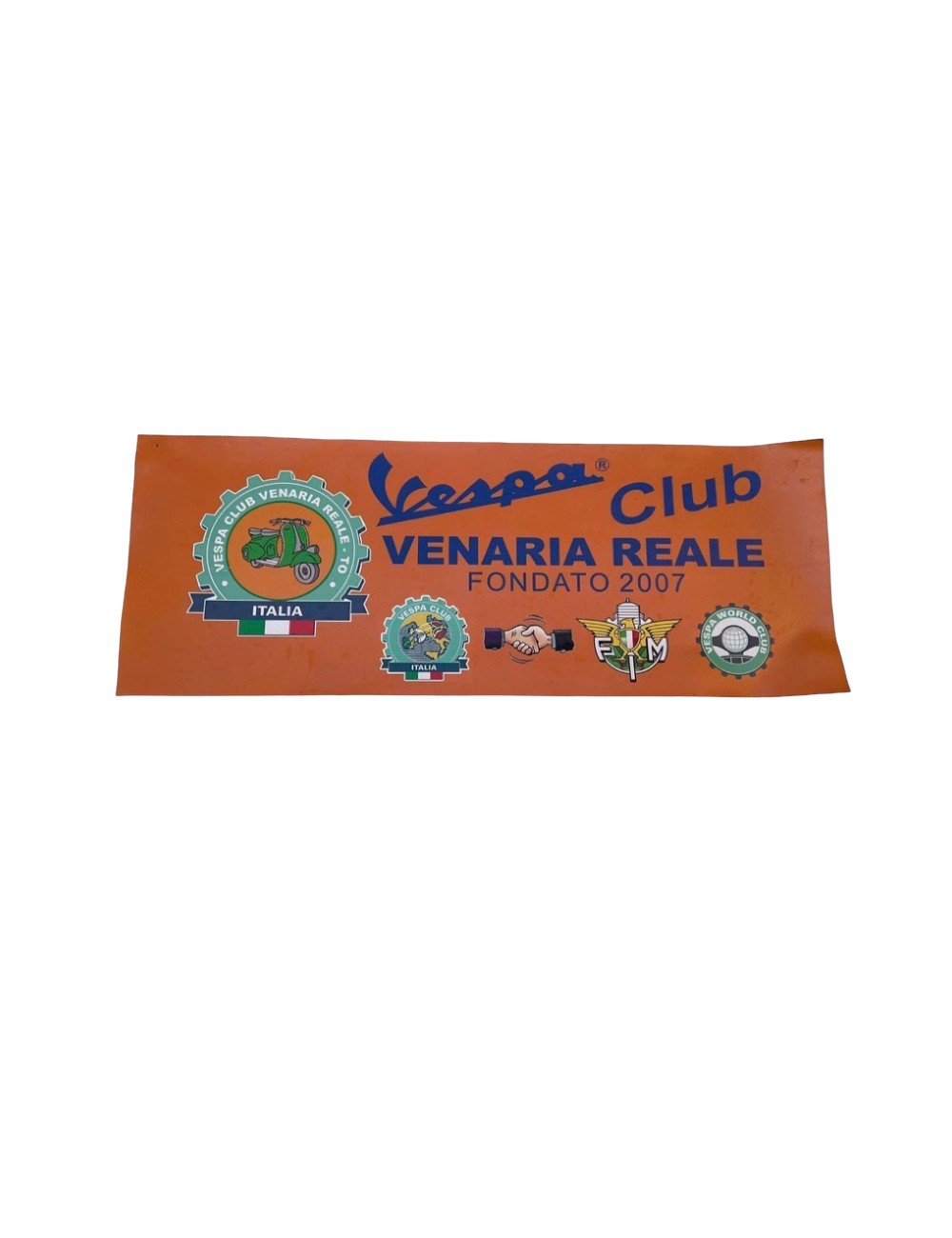 Fascia Vespa Club Venaria Reale. Dimensioni : 53 cm x 20 cm