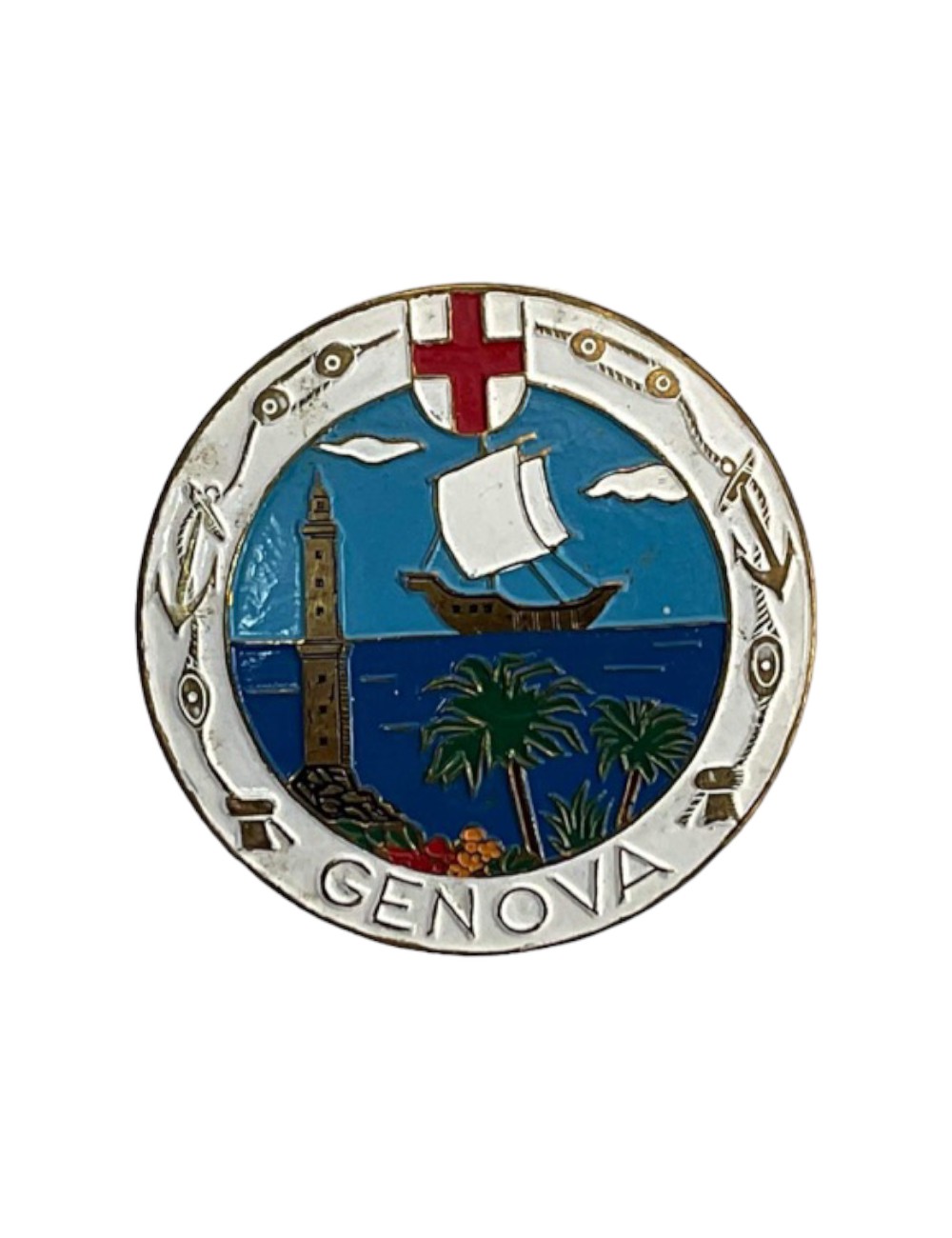 Placca Genova. Dimensioni : 7 cm