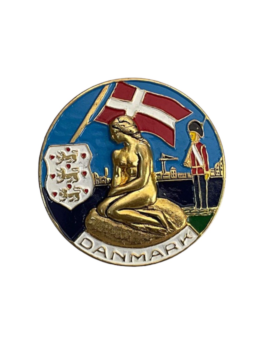 Placca Danmark. Dimensioni: 7 cm