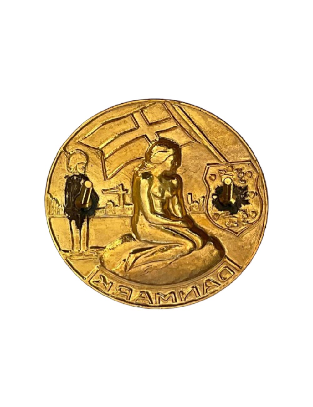 Placca Danmark. Dimensioni: 7 cm