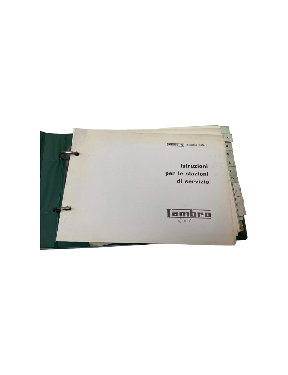 Manuale Lambretta Innocenti - Istruzione per le stazioni di servizio
