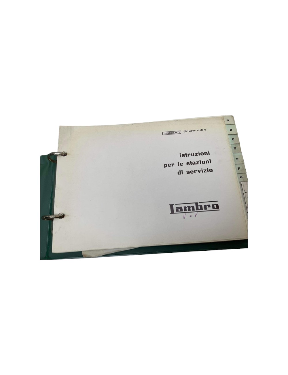 Manuale Lambretta Innocenti - Istruzione per le stazioni di servizio