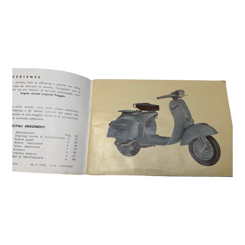 Manuale Uso e Manutenzione Vespa sprint - Pontedera, Ufficio Tecnico Serie | Acquista Ora
