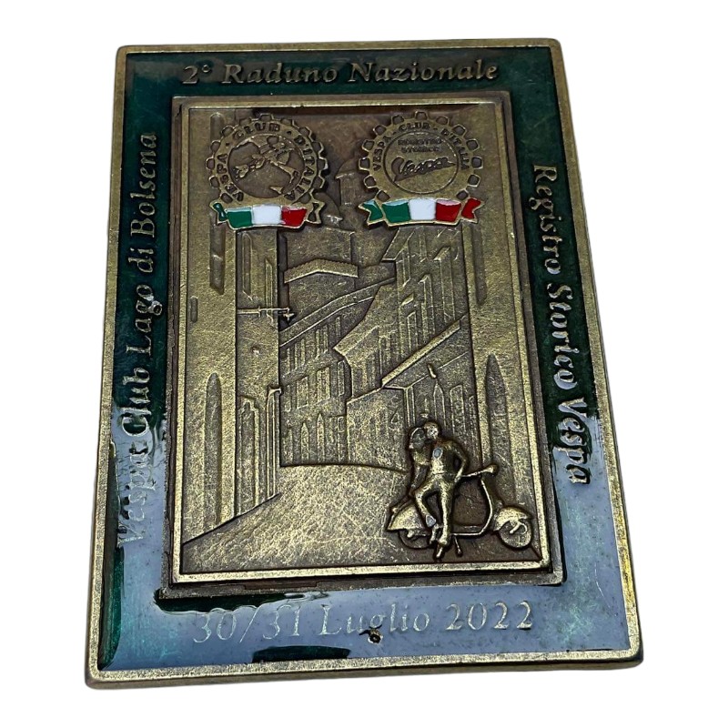 Plaque for the 2nd National Gathering of Vespa Club Lago di Bolsena.