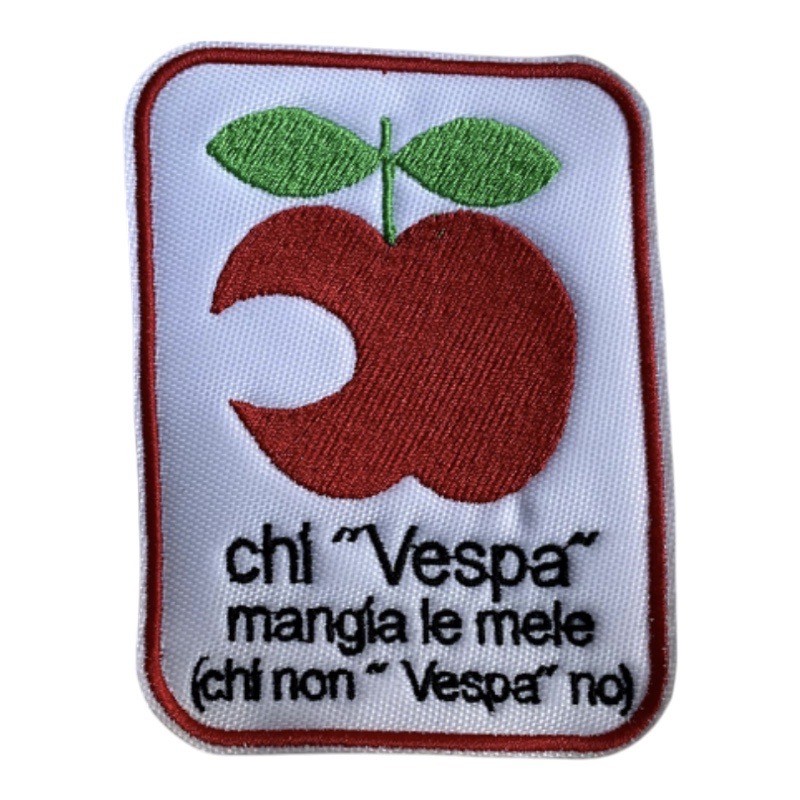 Original Vespa Patch - "Who Vespas Eats Apples, Who Doesn’t Vespa Doesn’t"