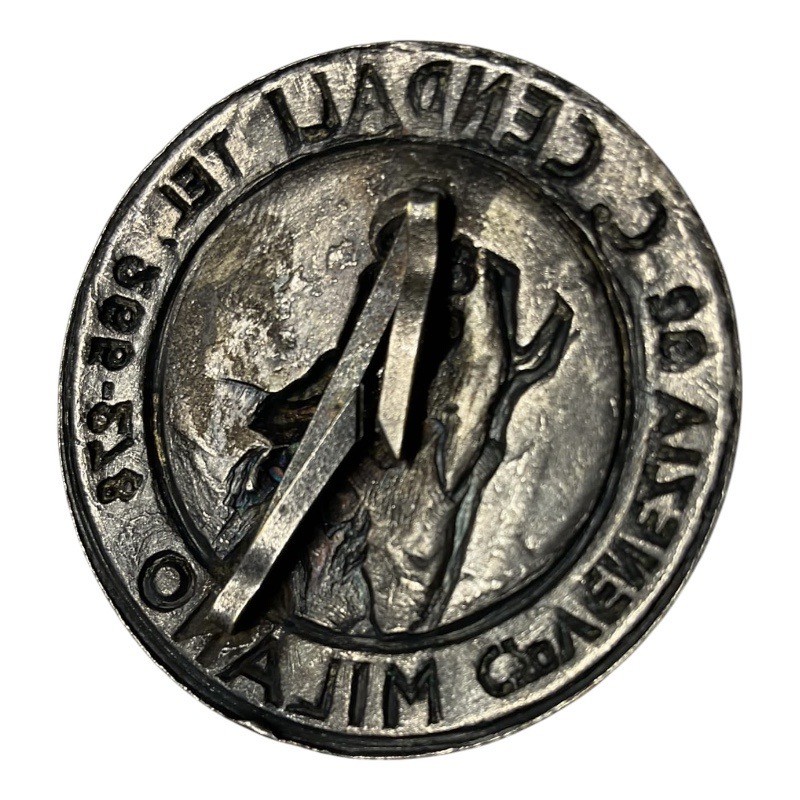 San Cristoforo Plate - C. Cendali Dealer - Vintage Accessory for Motorcycles and Scooters
