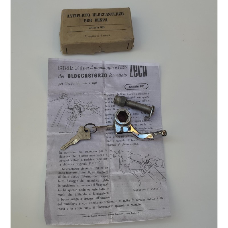 Bloccasterzo Brevetto Zeca Vespa Faro Basso