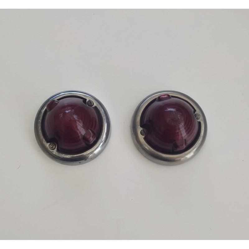 Coppia di gemme in vetro cm 6,5 per Vespa, Lambretta e moto