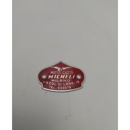 Targhetta Concessionario Guzzi Micheli Milano cm 4