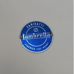 Targhetta Concessionario Lambretta Zaniratti Firenze cm 4