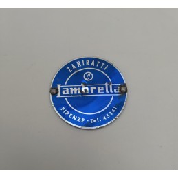 Targhetta Concessionario Lambretta Zaniratti Firenze cm 4