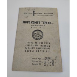 Manuale uso e manutenzione Moto Comet 175