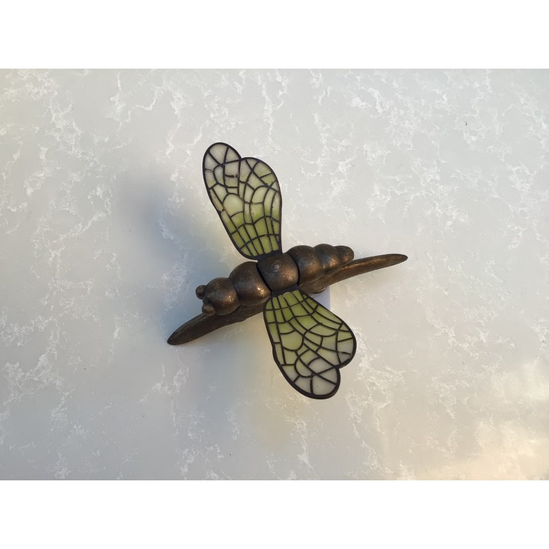Libellula metallo e smalto cattedrale creste da faro