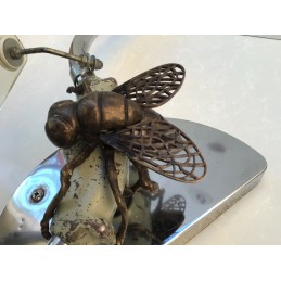 “Fly Bigster” ottone brunito accessorio manubrio Vespa Faro Basso