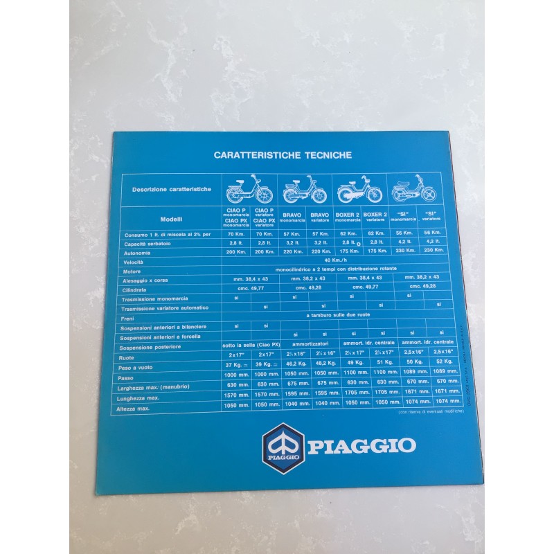 Brochure pubblicitaria Piaggio