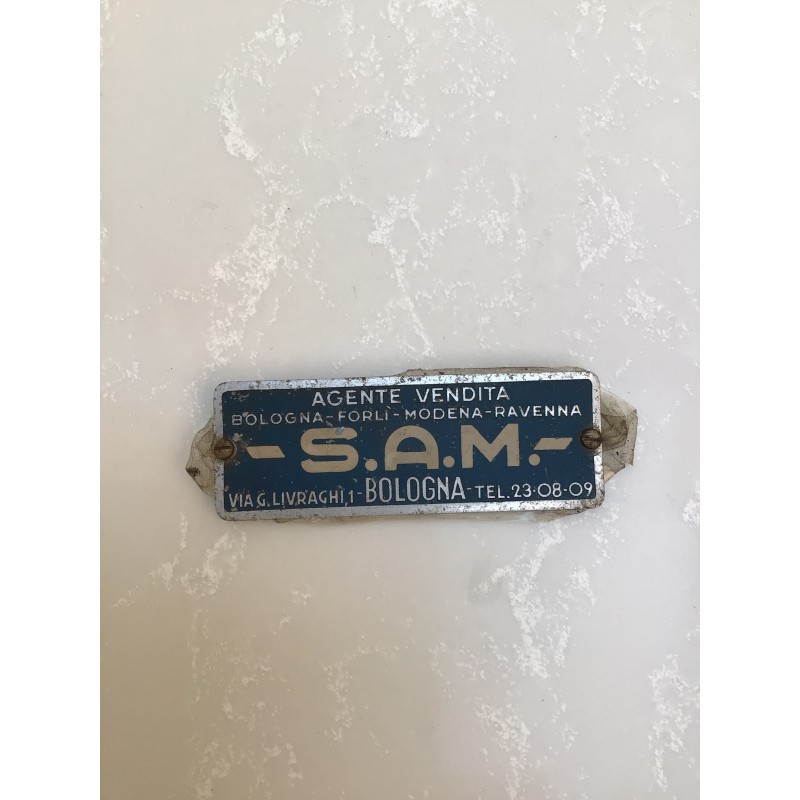 Targhetta concessionario Sam cm 8