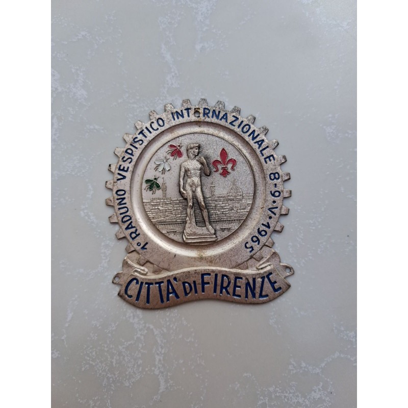 Placca 1 Raduno Vespistico Internazionale  Firenze 1965