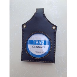 Portabollo in pelle colore blu