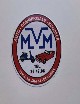 Adesivo concessionario MVM. Dimensioni 4,8 cm x 5,2 cm
