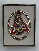Placca San Cristoforo- Ochrance motoristu. Dimensioni 7,3 cm x 7,3 cm