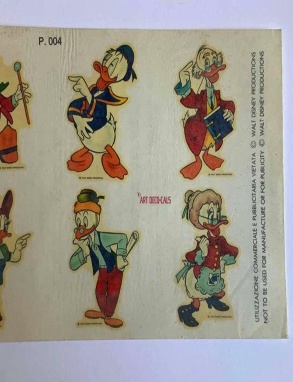 Decal ad acqua - Paperino