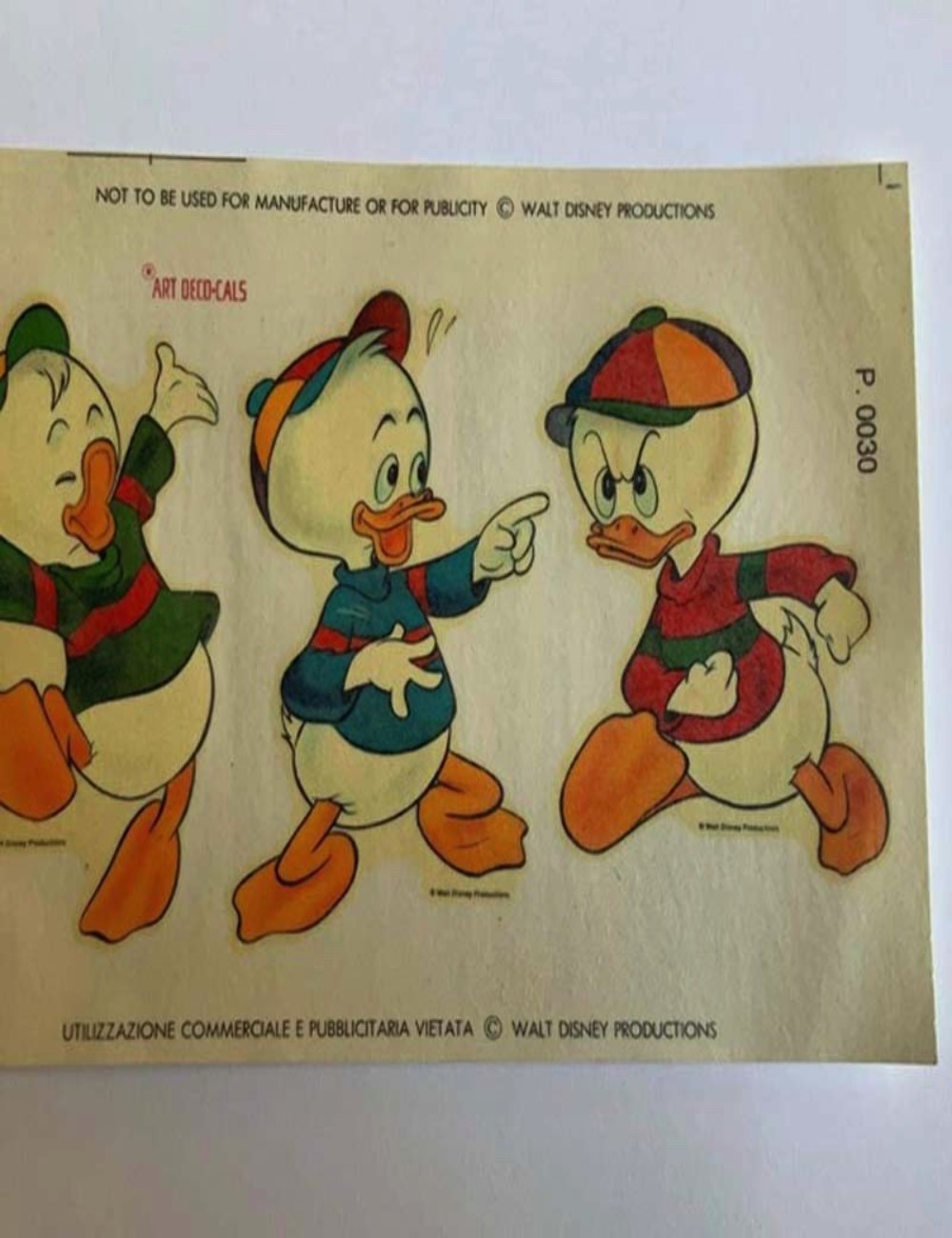 Decal ad acqua - Paperino