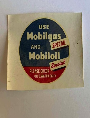 Decal Mobilgas and Mobiloil