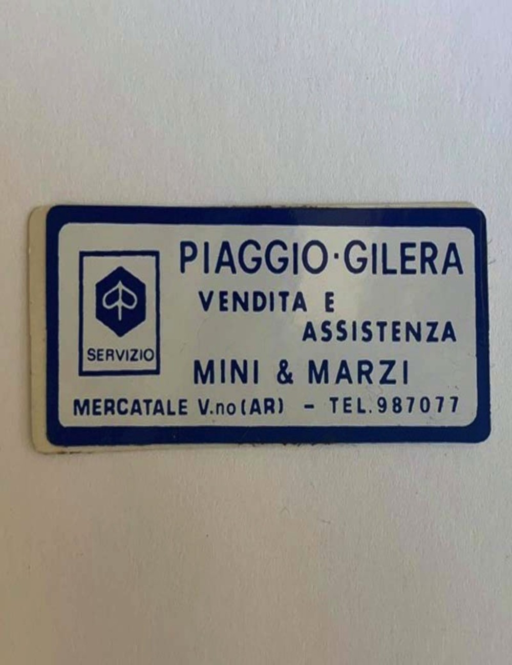 Decal concessionario Piaggio - Mini & Marzi