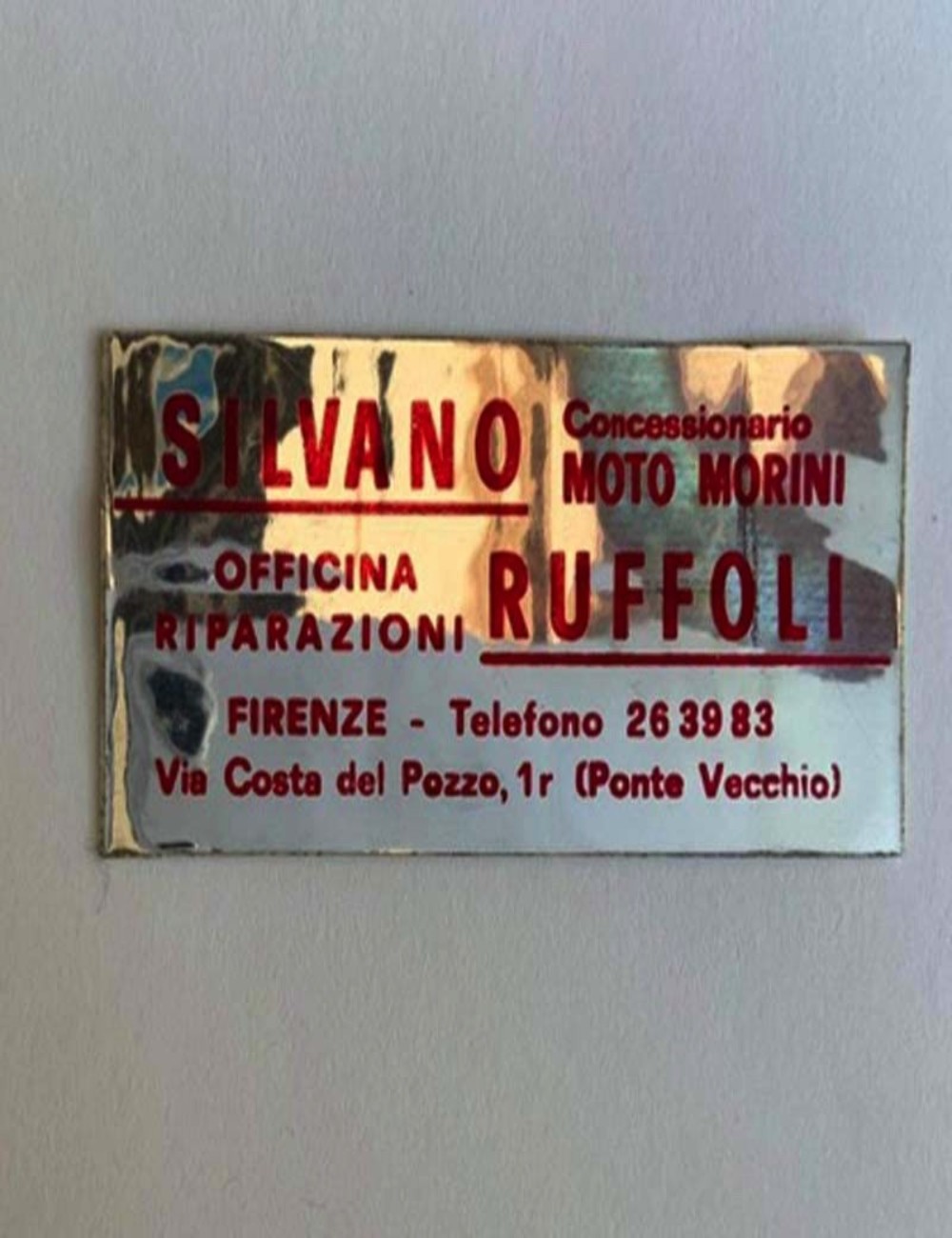 Decal concessionario moto Morini - Silvano Ruffoli