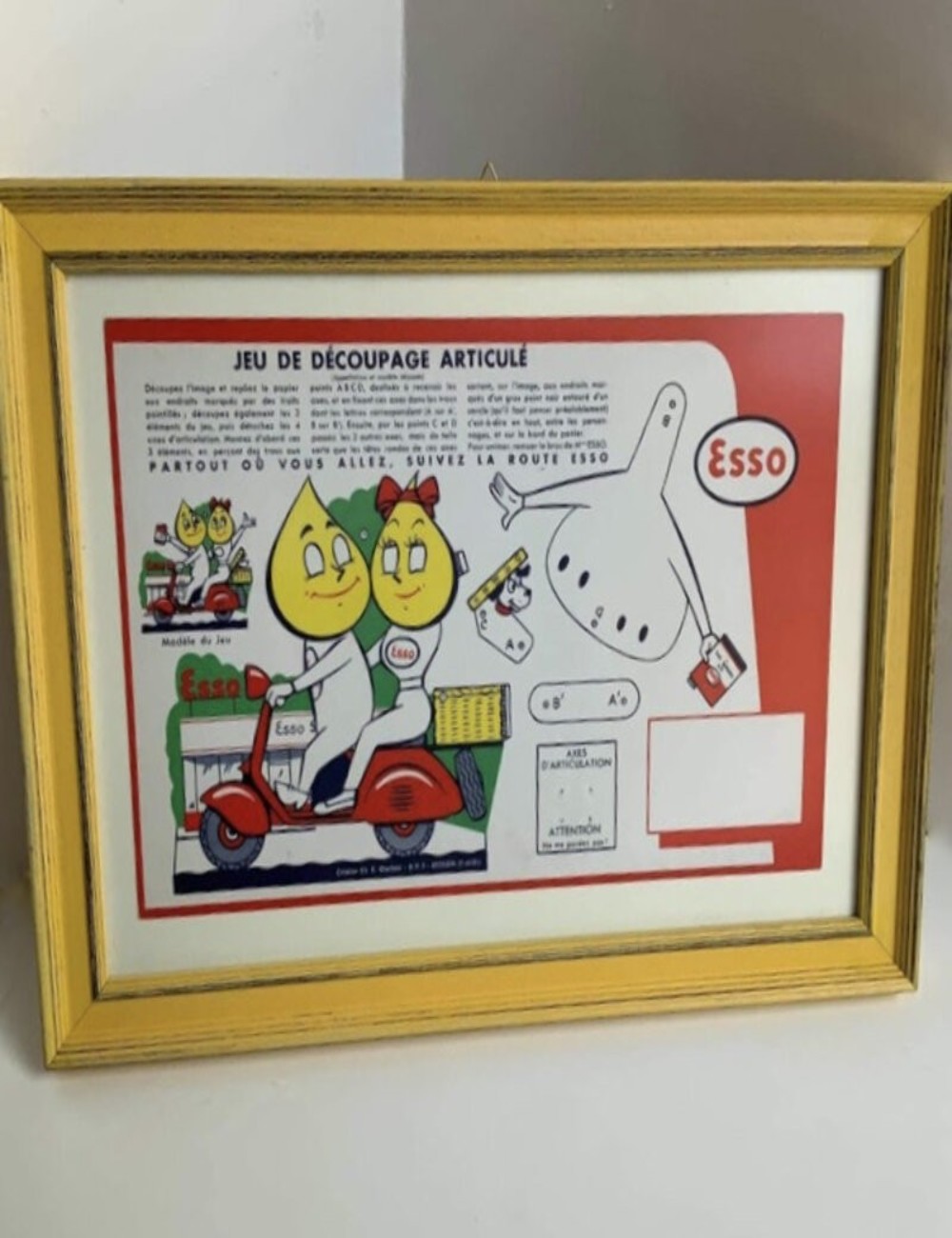 Quadro Esso. Dimensioni 27 cm x 28 cm