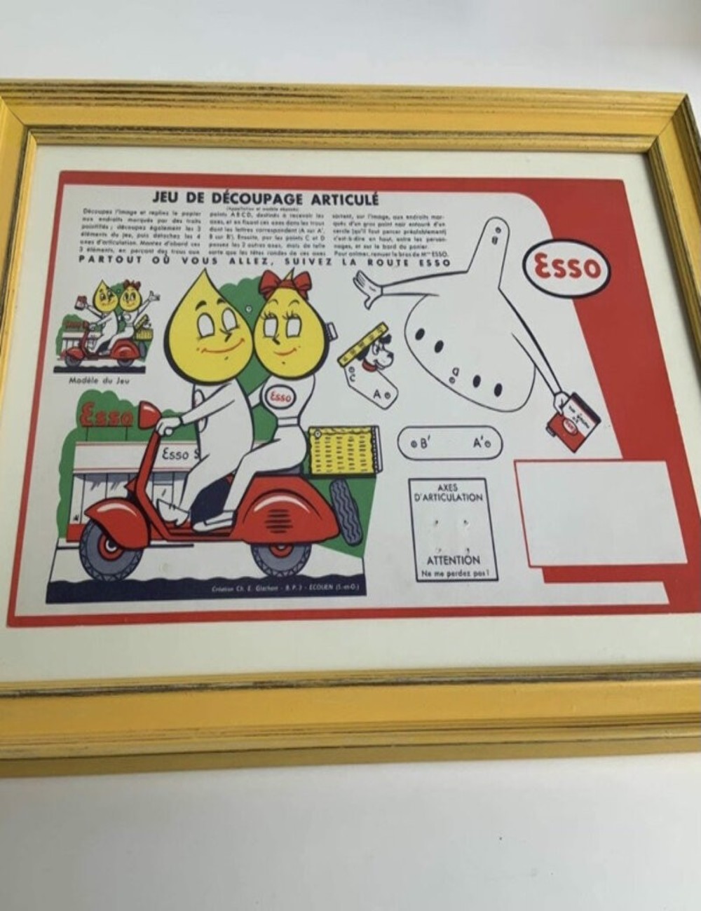 Quadro Esso. Dimensioni 27 cm x 28 cm