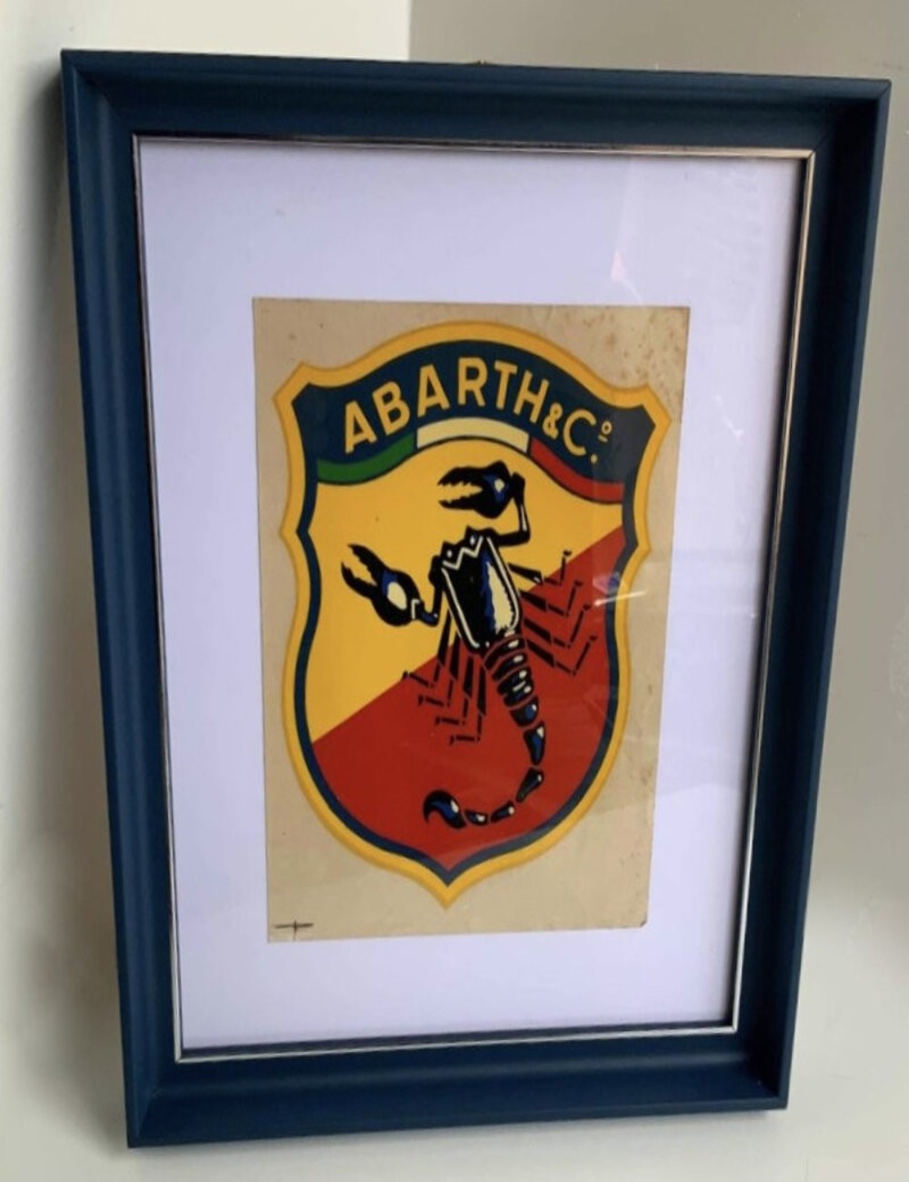 Quadro Decal Abarth. Dimensioni 28 cm x 31 cm