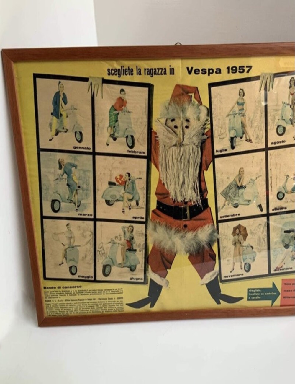 Quadro Vespa 1957. Dimensioni  53 cm x 37 cm